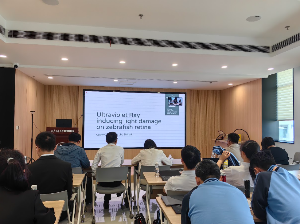Student presenting research at the Science and Technology Symposium for Youths